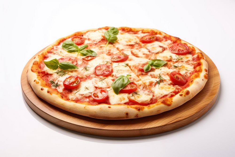 Margarita pizza food mozzarella pepperoni. AI generated Image by rawpixel.