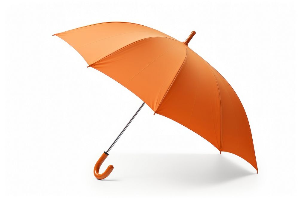 Orange umbrella white background transportation protection. AI generated Image by rawpixel.