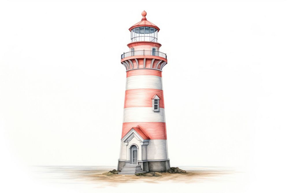 Light house architecture lighthouse building. AI generated Image by rawpixel.