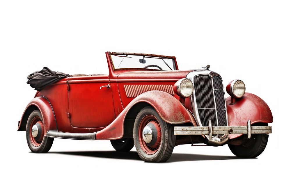 Vintage car vehicle white background transportation. AI generated Image by rawpixel.