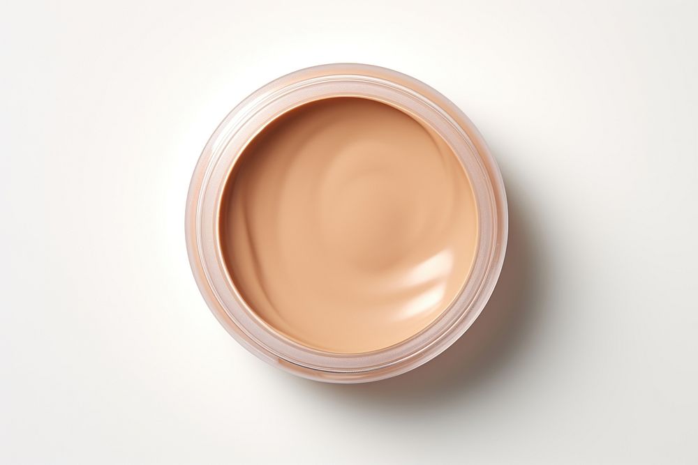 Cosmetics makeup white background circle. AI generated Image by rawpixel.