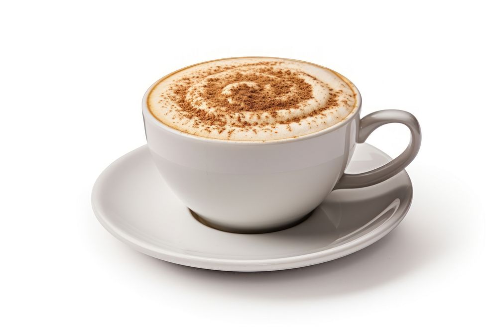 Cappuchino cup coffee saucer. AI generated Image by rawpixel.