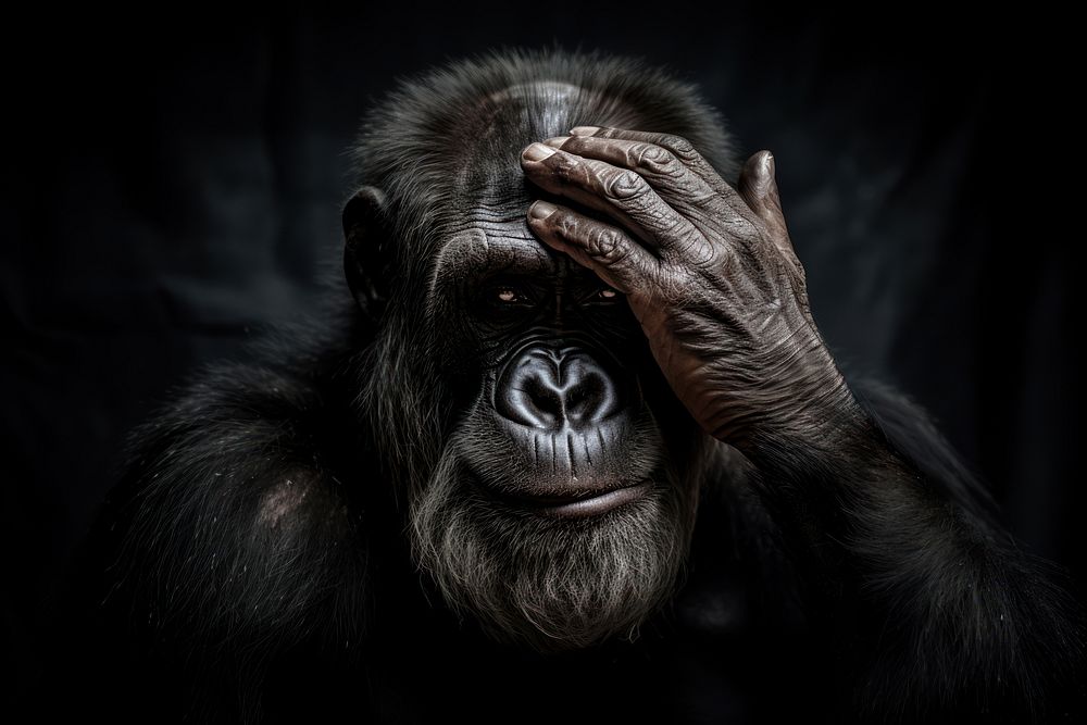 Gorilla wildlife animal mammal. AI generated Image by rawpixel.