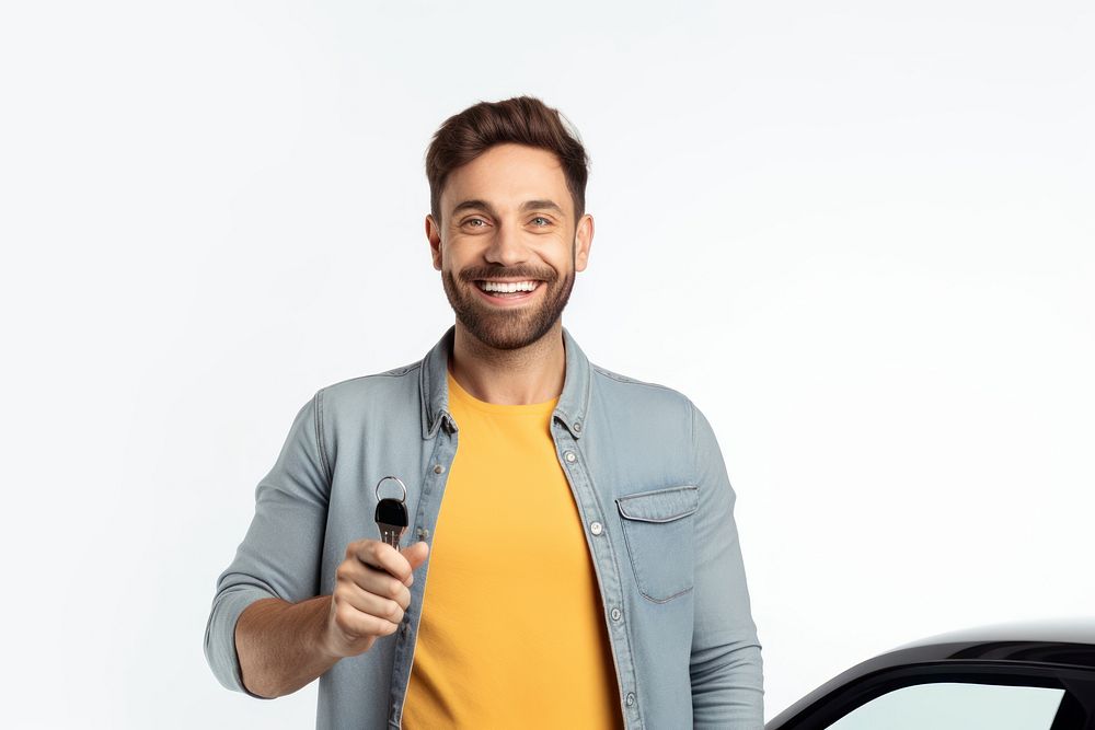 Car vehicle smiling adult. AI generated Image by rawpixel.