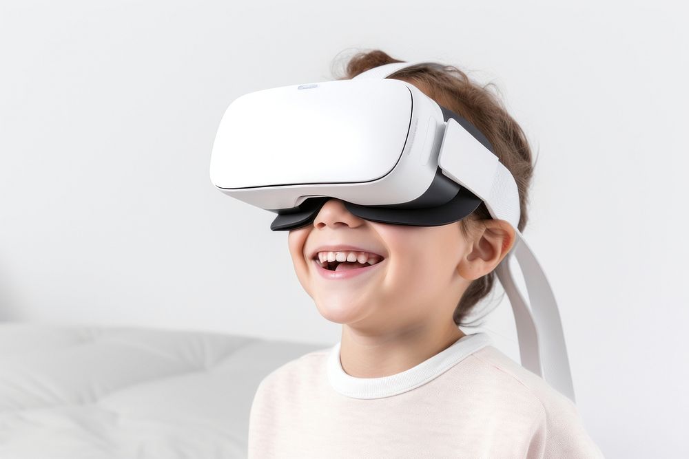 Child wearing vr photo accessories photography. AI generated Image by rawpixel.