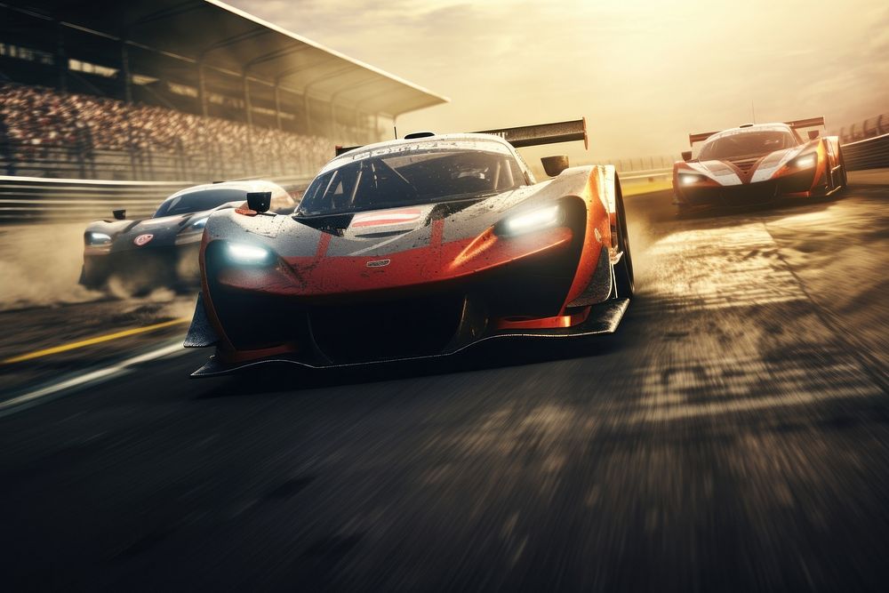 Race cars vehicle sports transportation. AI generated Image by rawpixel.