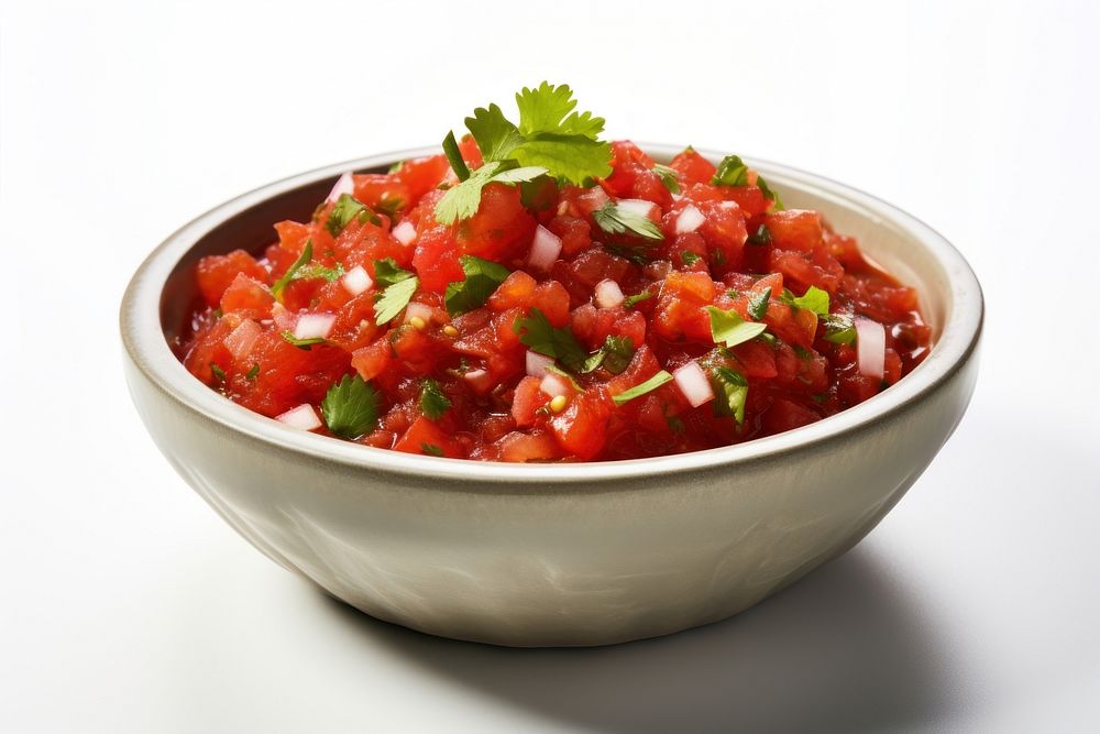 Salsa dip bowl plant herbs. AI generated Image by rawpixel.