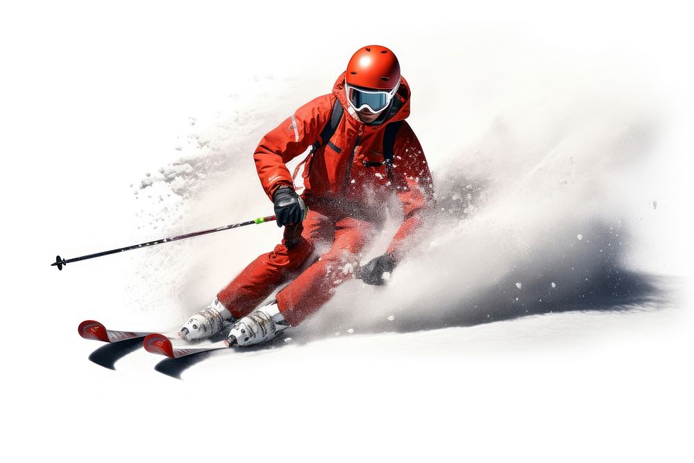 Skiier recreation skiing sports. AI generated Image by rawpixel.