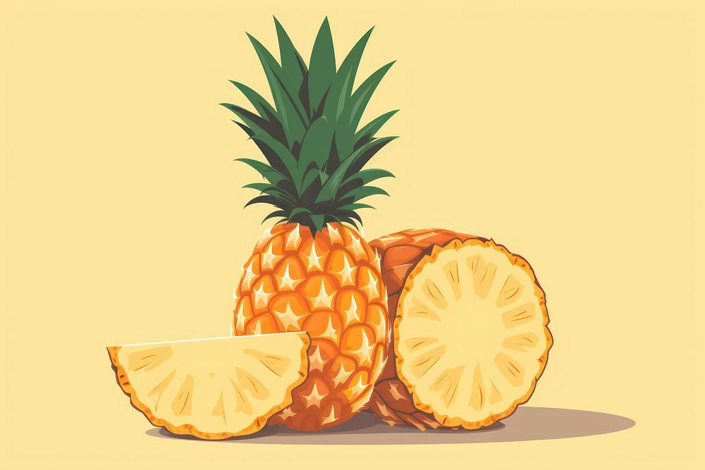 Pineapple fruit slice plant. AI generated Image by rawpixel.