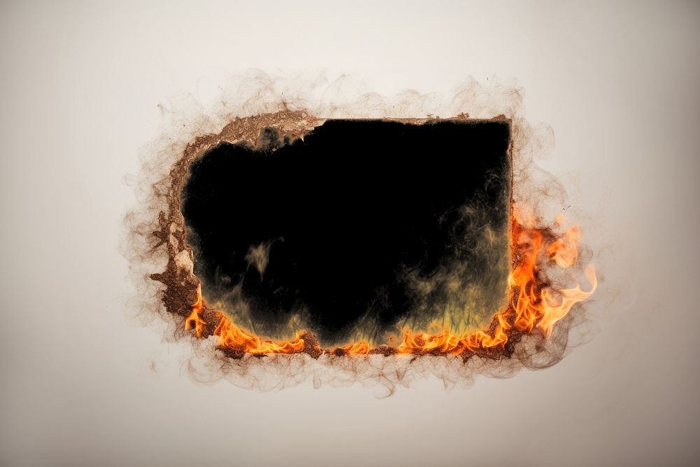 Paper flame destruction rectangle. AI generated Image by rawpixel.