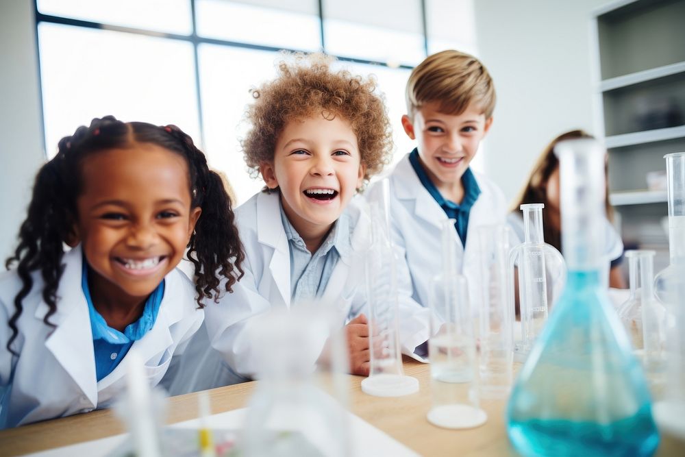 Science school child adult. AI generated Image by rawpixel.