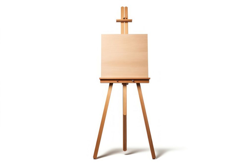 Wooden easel display white background architecture creativity. AI generated Image by rawpixel.