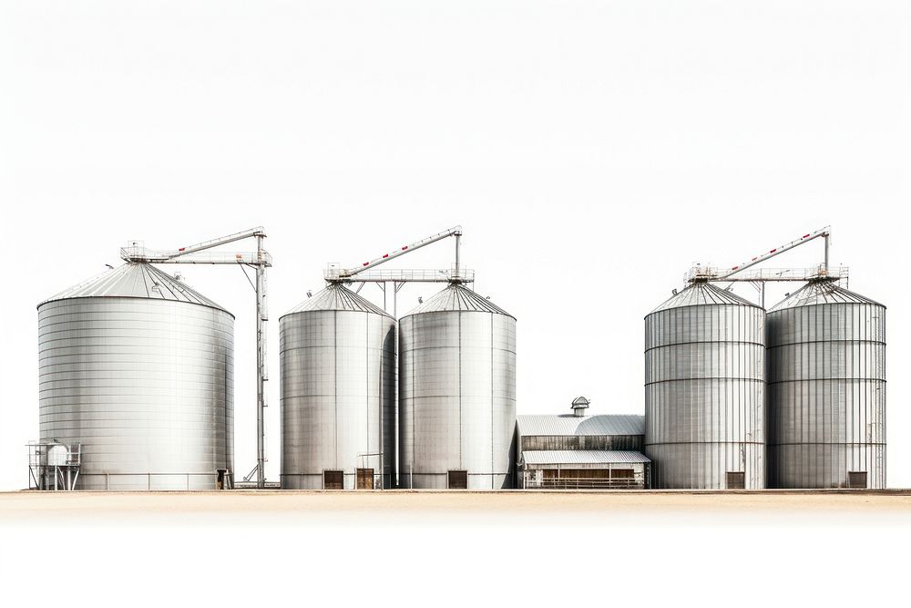Grain silo architecture building outdoors. AI generated Image by rawpixel.