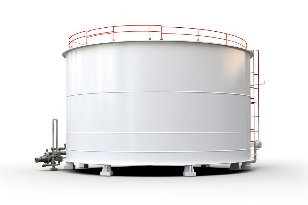Oil storage tank architecture cylinder factory. AI generated Image by rawpixel.