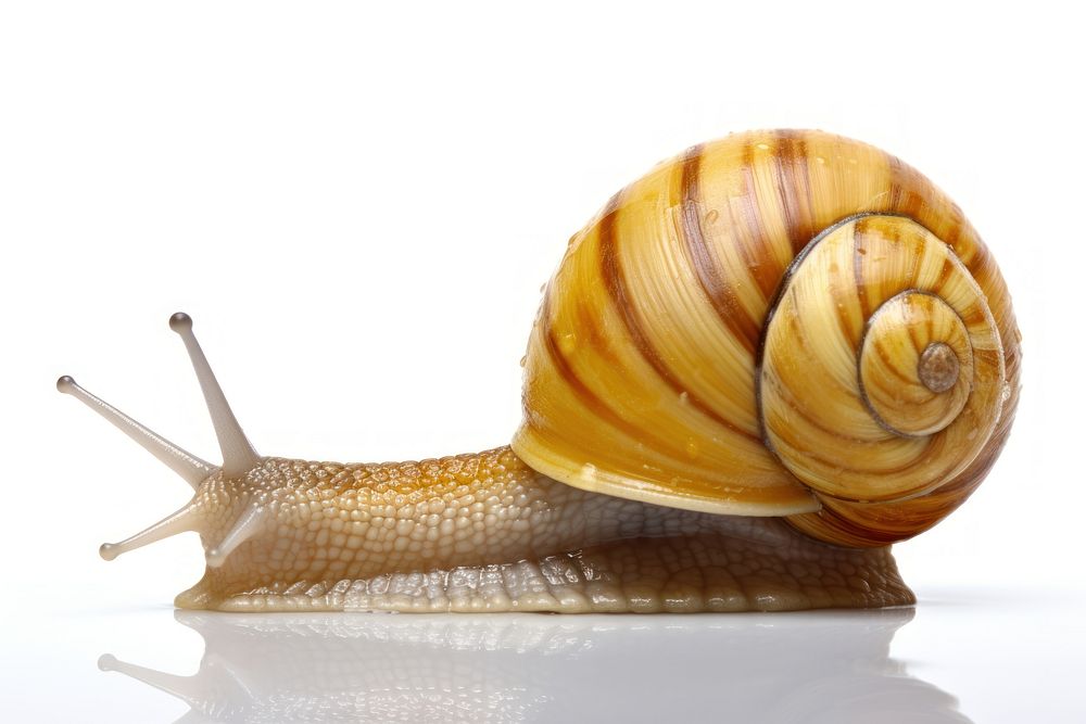 Snail snail animal white background. 