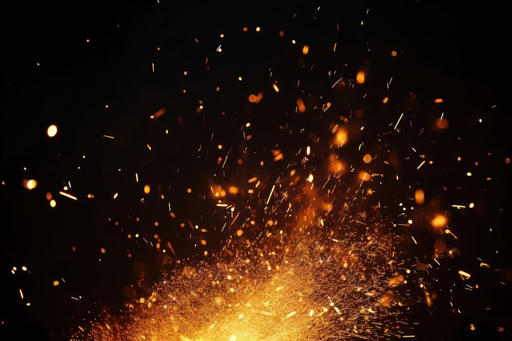 Sparks fireworks light illuminated. AI generated Image by rawpixel.