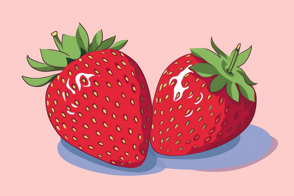 Strawberrys fruit plant food. AI generated Image by rawpixel.