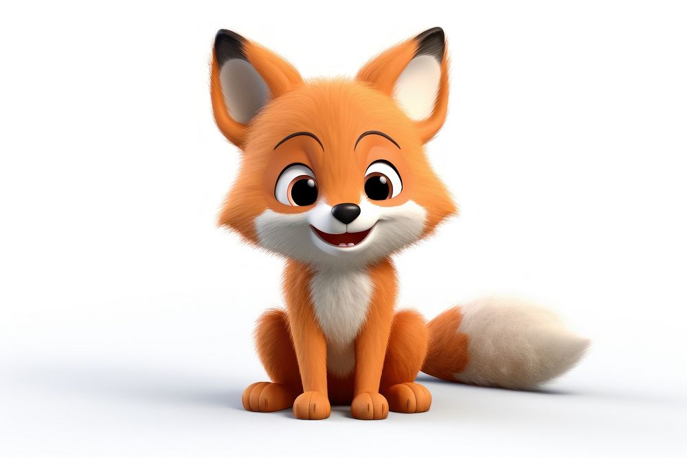 Cute animals fox cartoon mammal. AI generated Image by rawpixel.