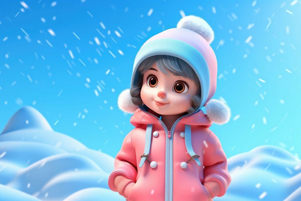 Clothing cartoon winter snow. AI generated Image by rawpixel.