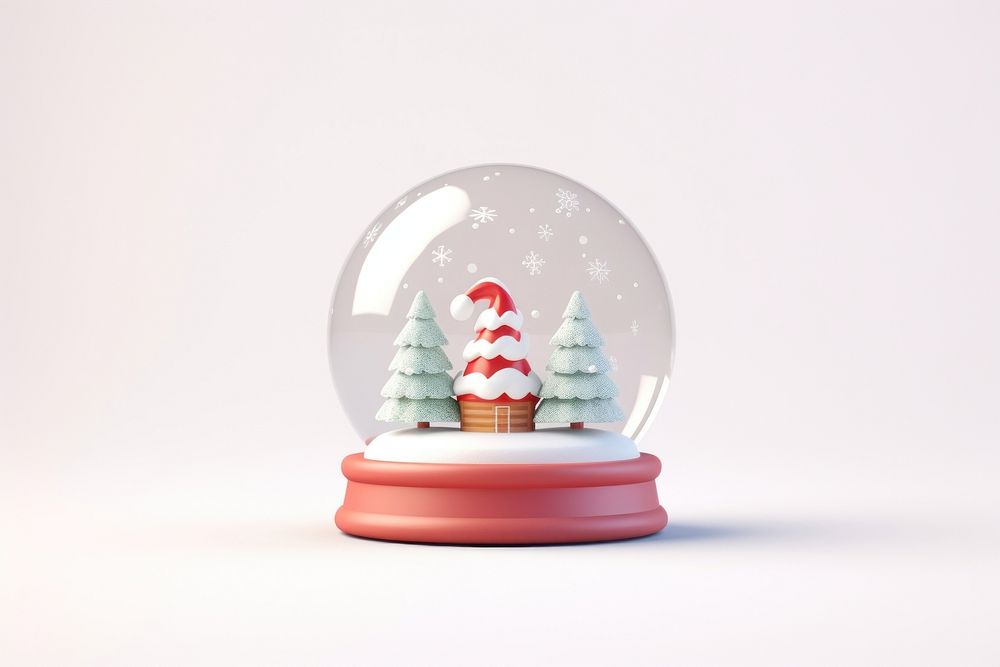 Christmas snow globe ball art representation confectionery. AI generated Image by rawpixel.