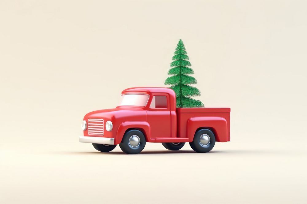 Truck tree car vehicle. AI generated Image by rawpixel.
