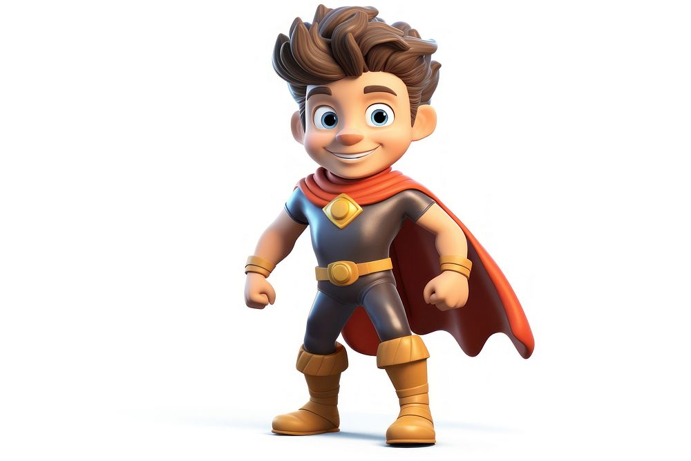 Superhero kid cartoon superhero toy. AI generated Image by rawpixel.