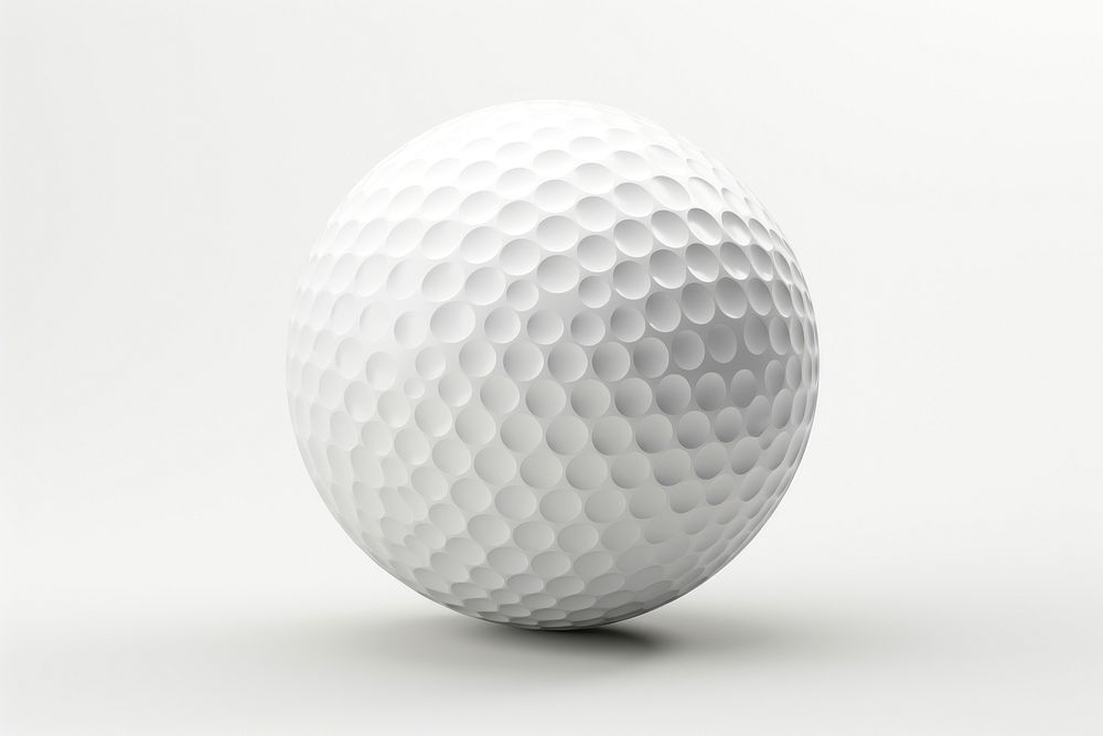 Golf ball sports white white background. 