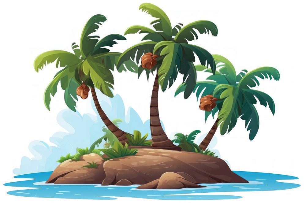 Tropical island tree outdoors tropics. AI generated Image by rawpixel.