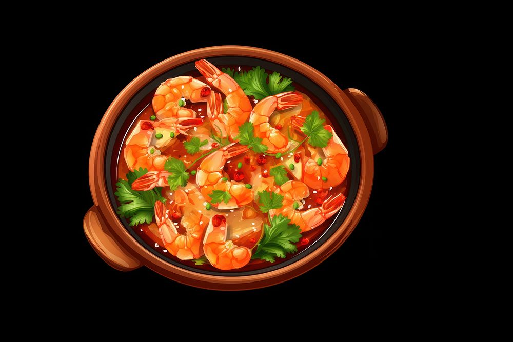 Tom yum kung seafood shrimp meal. AI generated Image by rawpixel.