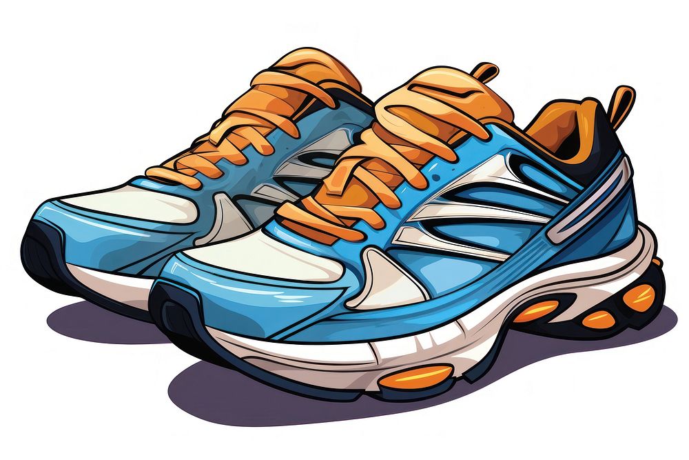Sport shoes footwear cartoon shoelace. AI generated Image by rawpixel.