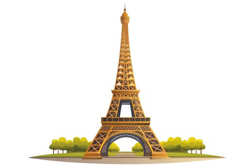 Eiffel Tower tower architecture building. AI generated Image by rawpixel.