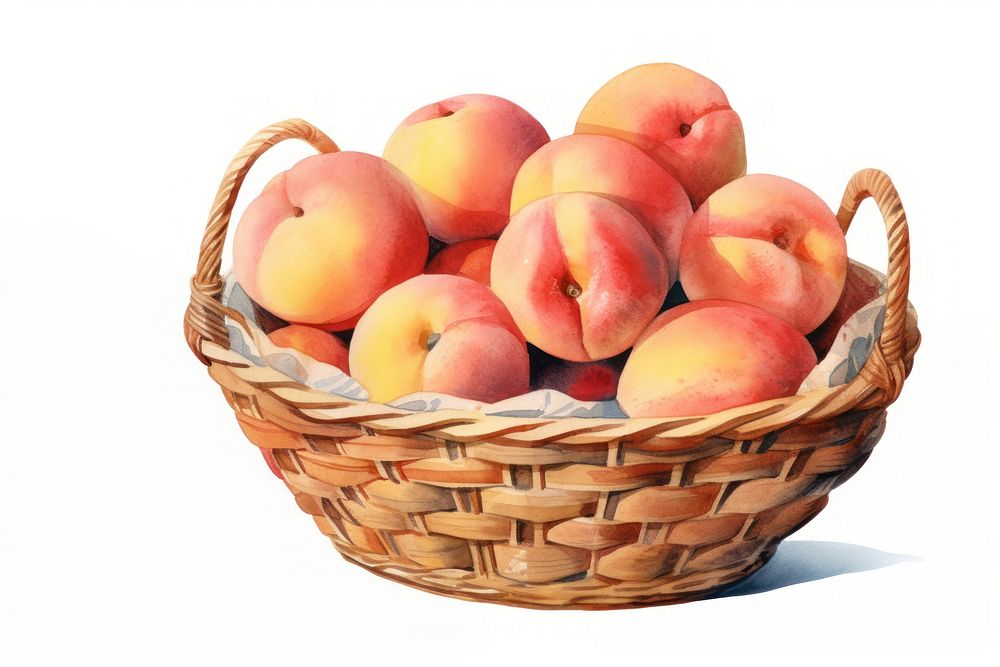 Fruit basket peach plant food. AI generated Image by rawpixel.
