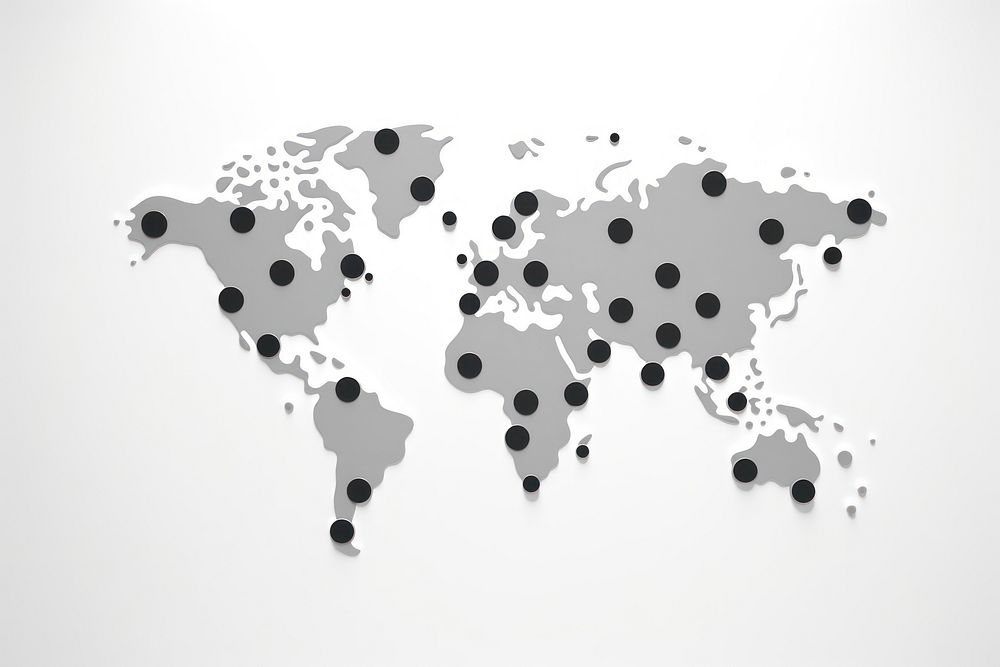 World map backgrounds black technology. AI generated Image by rawpixel.