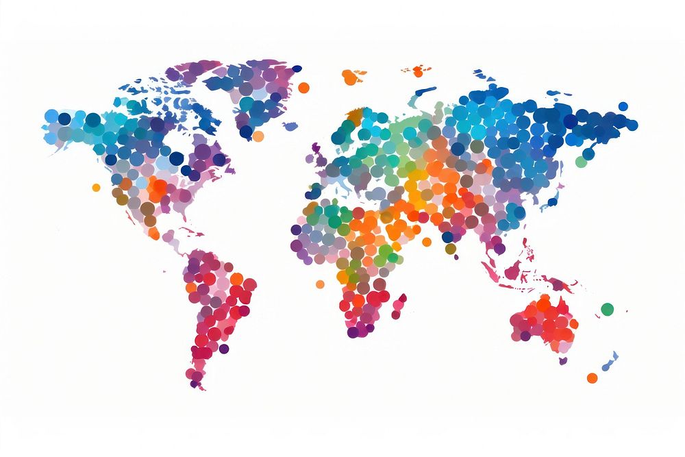 World map backgrounds art white background. AI generated Image by rawpixel.