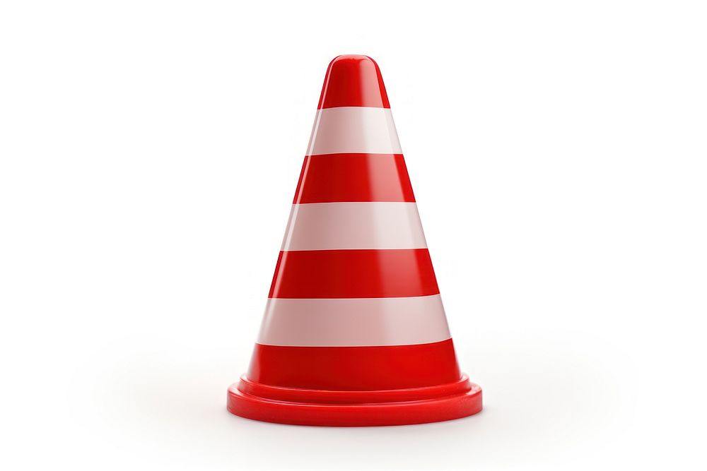 Cone red white background traffic cone. AI generated Image by rawpixel.