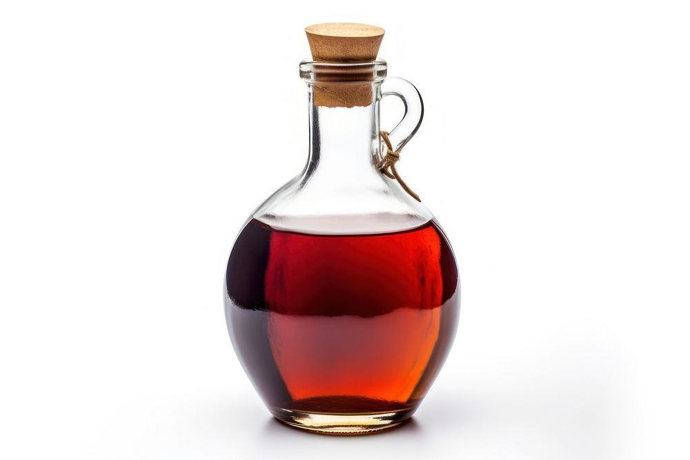 Vinegar bottle white background refreshment. AI generated Image by rawpixel.