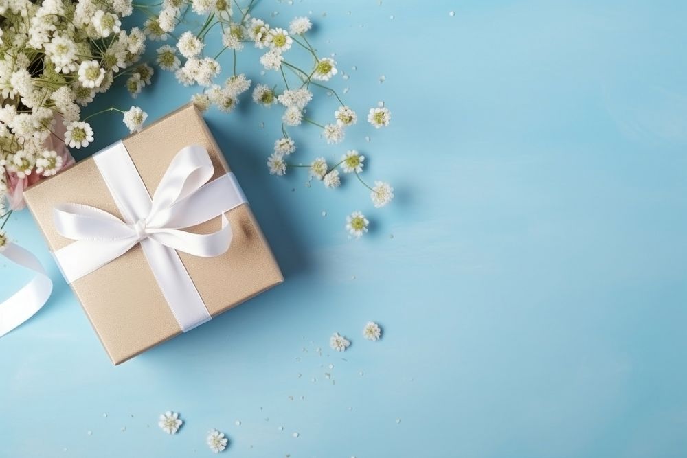 Present box flower gift celebration. AI generated Image by rawpixel.