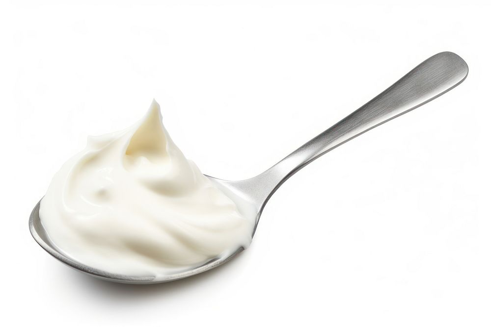 Yogurt spoon dessert cream. AI generated Image by rawpixel.