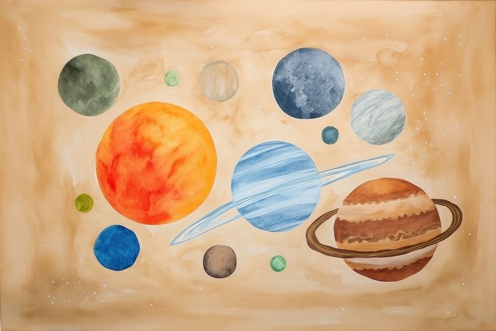 Space astronomy universe painting. 