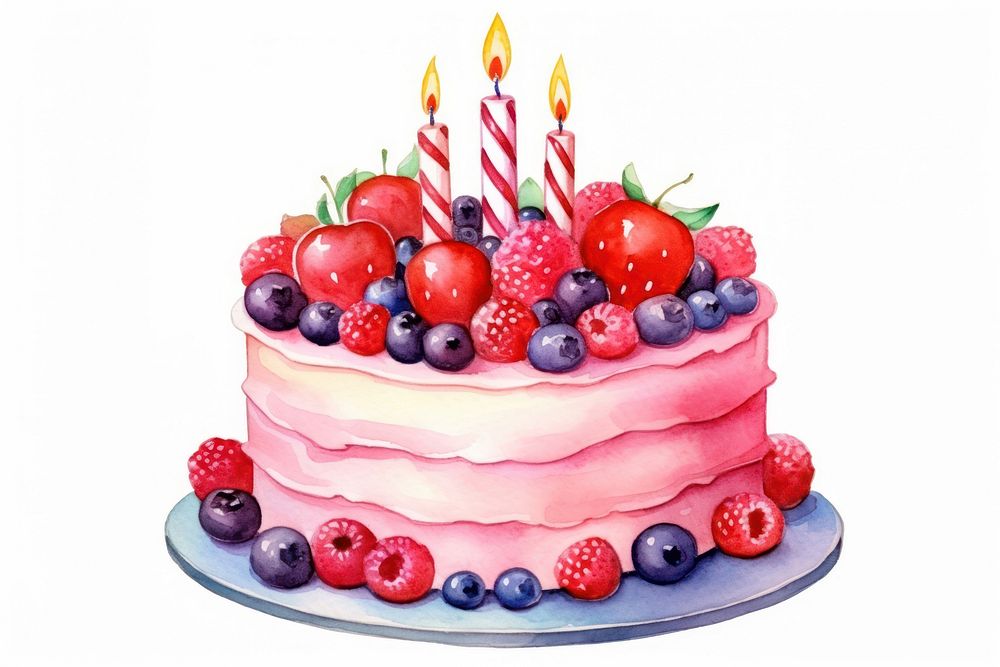 Birthdaycake celebration blueberry dessert. AI generated Image by rawpixel.