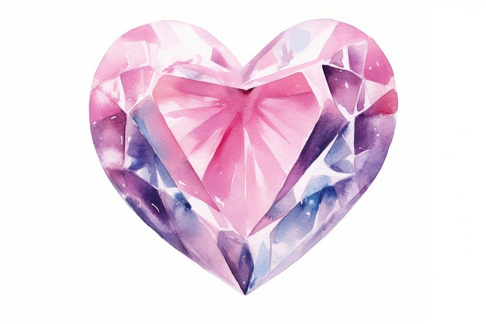 Heart gemstone jewelry diamond. AI generated Image by rawpixel.
