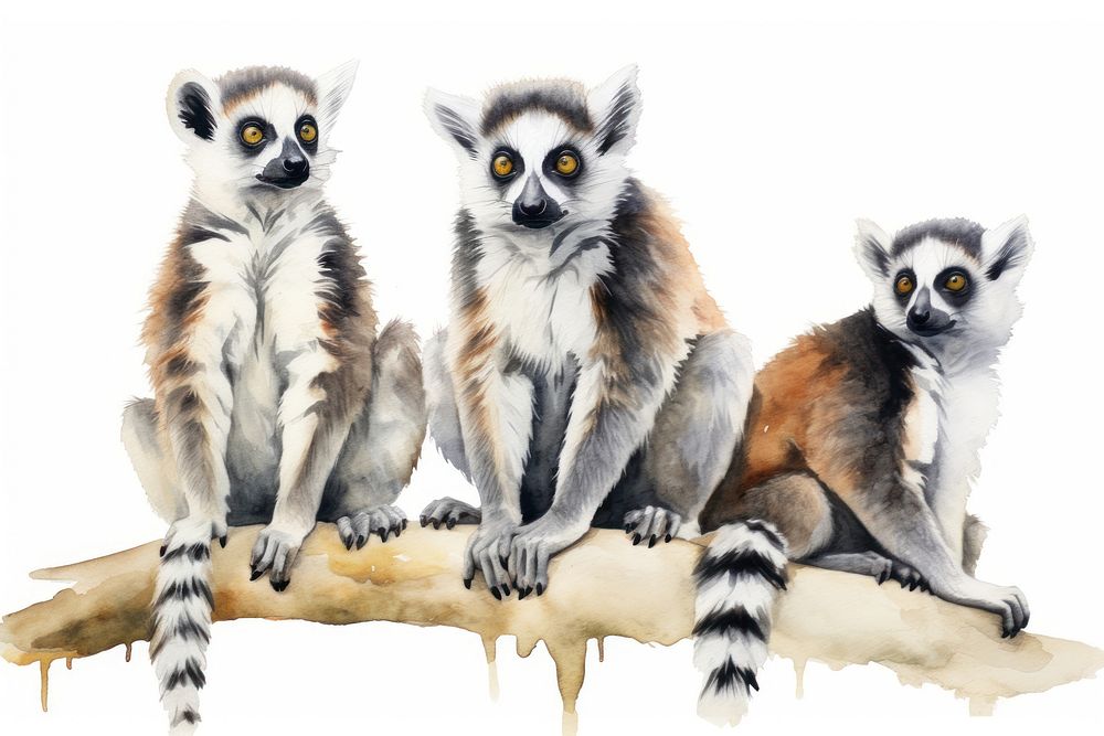 Lemurs wildlife animal mammal. AI generated Image by rawpixel.