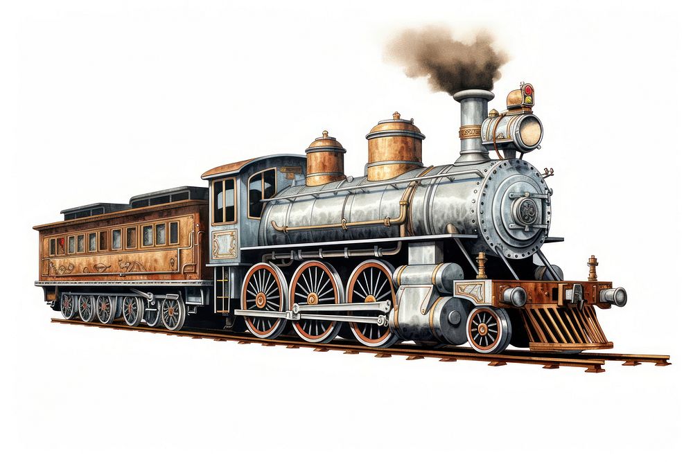 Locomotive locomotive vehicle railway. AI generated Image by rawpixel.