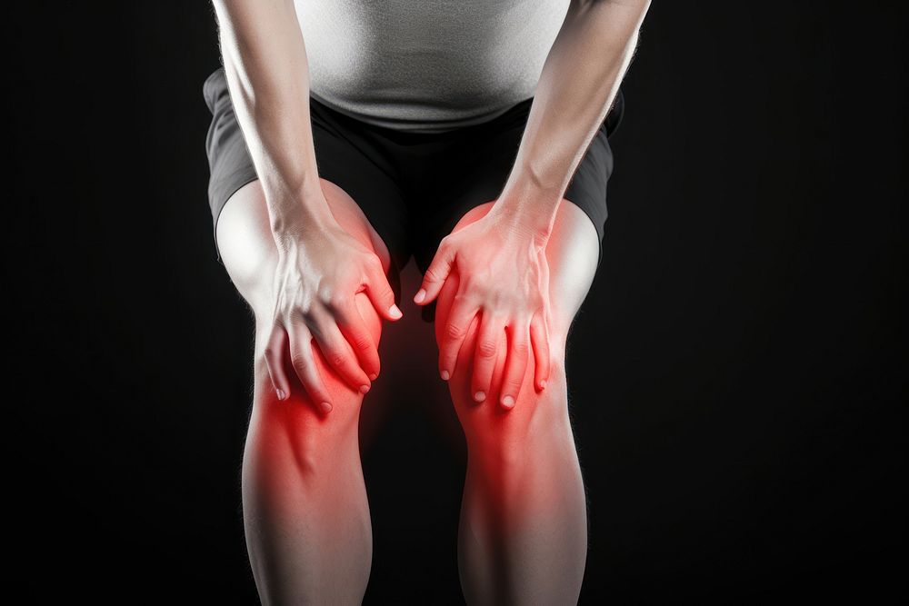 Joint pain adult knee recovery. AI generated Image by rawpixel.