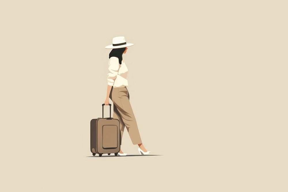 Suitcase luggage adult sunglasses. AI generated Image by rawpixel.