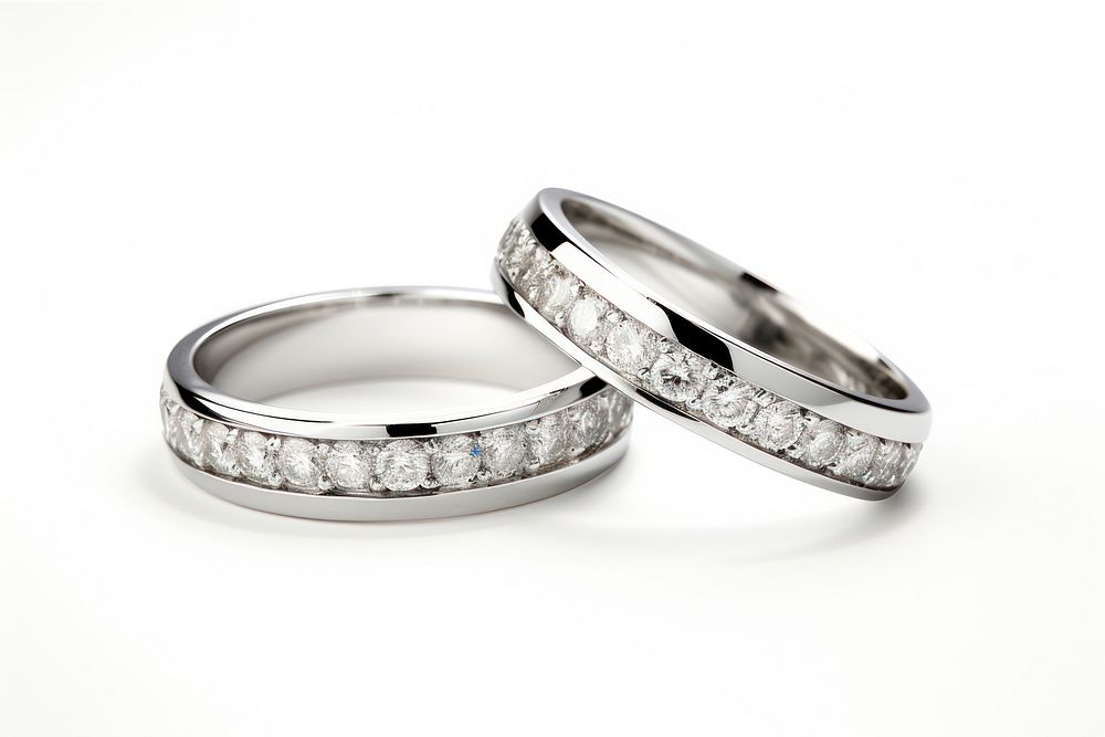 Wedding diamond rings platinum jewelry silver. AI generated Image by rawpixel.
