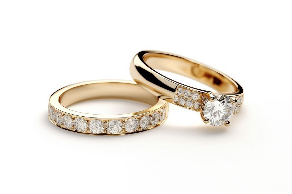 Wedding diamon rings gemstone diamond jewelry. AI generated Image by rawpixel.