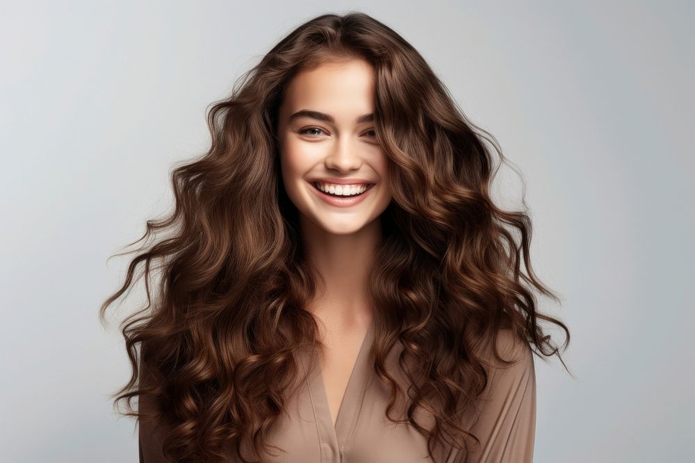 Hairstyle smiling adult smile. AI generated Image by rawpixel.