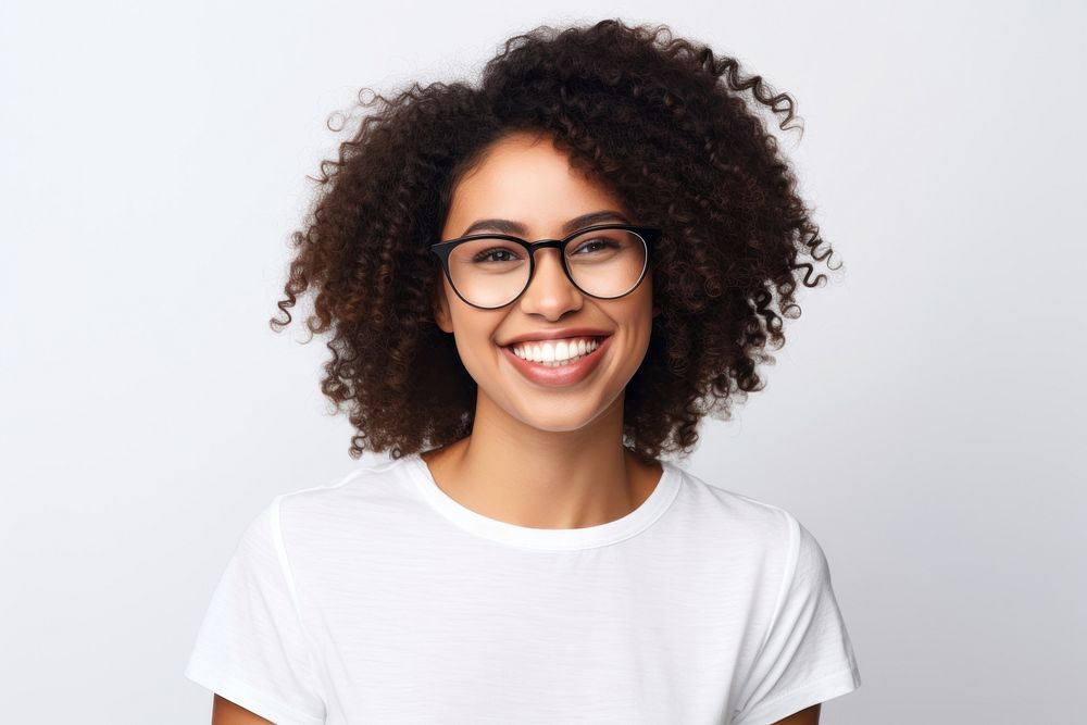 Glasses smiling adult smile. AI generated Image by rawpixel.