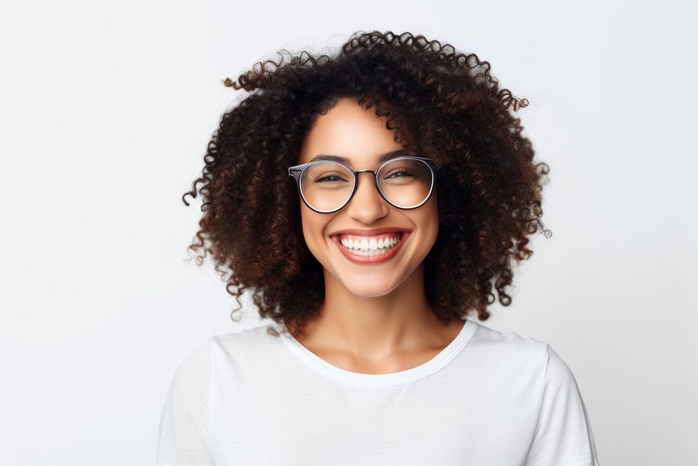 Glasses smiling adult smile. AI generated Image by rawpixel.